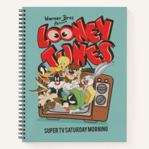 Retro LOONEY TUNES™ Burning from TV Notizblock