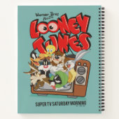 Retro LOONEY TUNES™ Burning from TV Notizblock (Rückseite)