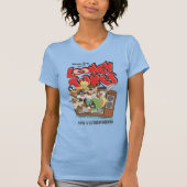 Retro LOONEY TUNES™ Burning from TV T-Shirt (Vorderseite)