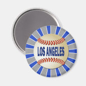 RETRO LOS ANGELES BASEBALL MAGNET (Vorderseite/Rückseite)