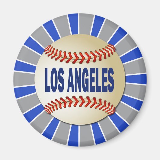 RETRO LOS ANGELES BASEBALL MAGNET (Vorne)