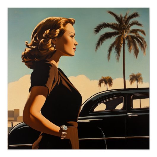 Retro Los Angeles Beauty Poster (Vorderseite)