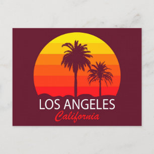 Retro Los Angeles Kalifornien Vintage Palmen Postkarte