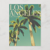 Retro Los Angeles Palm Tree Travel Postcard Postkarte (Vorderseite)