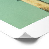 Retro Los Angeles Palm Tree Travel Poster (Ecke)