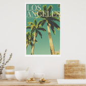 Retro Los Angeles Palm Tree Travel Poster (Küche)
