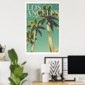 Retro Los Angeles Palm Tree Travel Poster (Heimbüro)