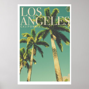 Retro Los Angeles Palme Reiseposter Poster
