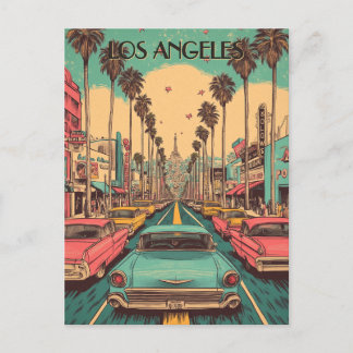 Retro Los Angeles Reisen Postkarte