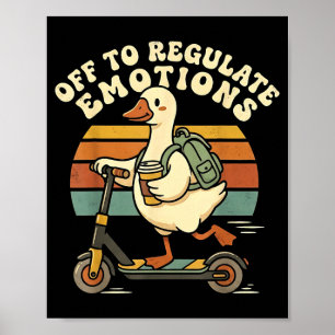 Retro los zum Regulieren der Emotionen Gans psychi Poster