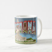 Retro Louisiana Postcard Kaffeetasse (VorderseiteRechts)