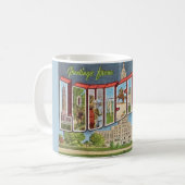 Retro Louisiana Postcard Kaffeetasse (Vorderseite Links)
