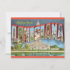 Retro Louisiana Postcard Postkarte