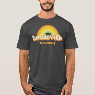 Retro Louisville Kentucky KY Vintage 70s Rainbow T-Shirt