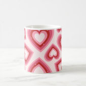 Retro Love Hearts Muster Tasse (Mittel)