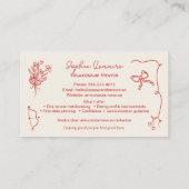 Retro Love Illustrations Matchmaking Dating Coach Visitenkarte (Rückseite)