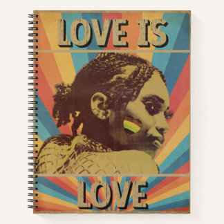 Retro Love ist Liebe LGBTQ+ Stolz Notizblock