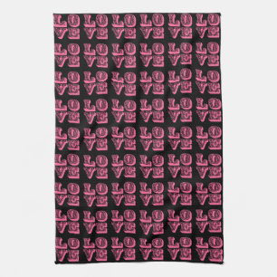 Retro LOVE Quadrate Handtuch