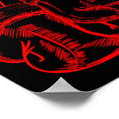 Retro Love Red Boxing Gloves Ohrs Boxer Gift Poster (Ecke)