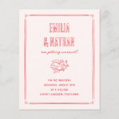 Retro Love Struck Hand Drawn Cupid Budget Wedding (Vorderseite)