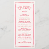 Retro Love Struck Hand Drawn Cupid Modern Wedding Programm (Rückseite)