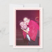 Retro Love Struck Hand Drawn Cupid Photo Wedding Einladung (Rückseite)