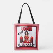 Retro Love und gesegnet Pinup Tasche (Rückseite)