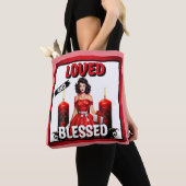 Retro Love und gesegnet Pinup Tasche (Von Nahem)