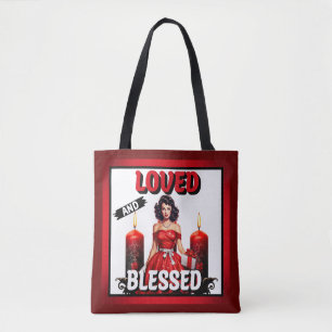 Retro Love und gesegnet Pinup Tasche