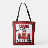 Retro Love und gesegnet Pinup Tasche (Rückseite)