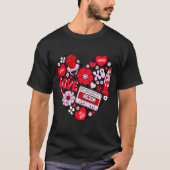 Retro Love Valentines Day Xoxo Conversation Hearts T-Shirt (Vorderseite)