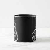 Retro Love White Boxing Gloves Gifts Boxer Gift Tasse (Zentrum)