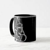 Retro Love White Boxing Gloves Gifts Boxer Gift Tasse (Vorderseite Links)