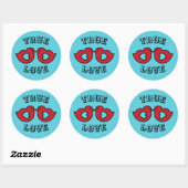 Retro Lovebirds Stickers (Blatt)