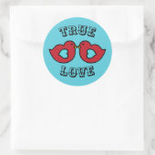 Retro Lovebirds Stickers (Tasche)