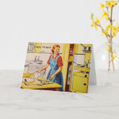 Retro Lover Thinking Your Friend Grußkarte Karte (Gelbe Blume)