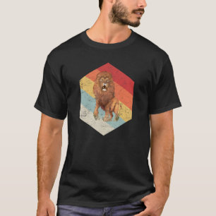 Retro Löwe Vintage Löwen schreiendes Tier T-Shirt