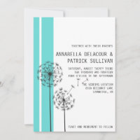 Retro-Löwenzahn Blaue Minimalistische Hochzeit
