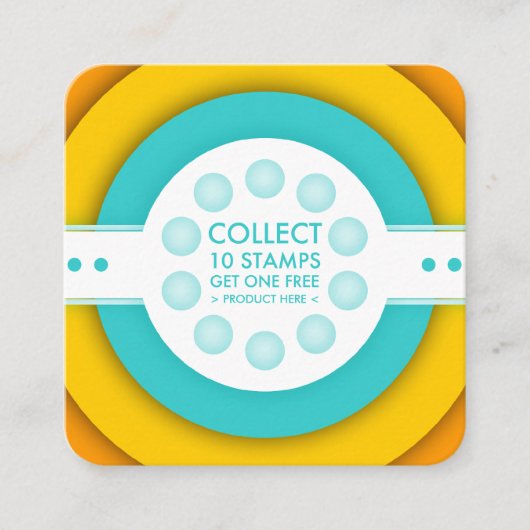 retro Loyalitäts-Briefmarkenkarte Treuekarte (Vorderseite)