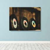 Retro-LPs Bild auf Leinwand (Insitu (Holzboden))