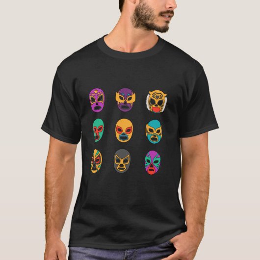 Retro Lucha Libre Wrestling T-Shirt (Vorderseite)