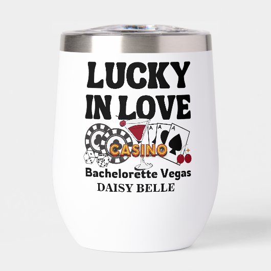 Retro Lucky In Love Vegas Bachelorette (Vorderseite)