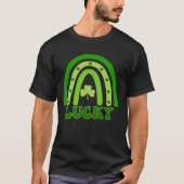 Retro Lucky Shamrock Rainbow St. Patrick’s T-Shirt (Vorderseite)