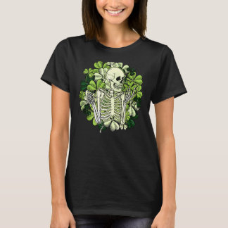 Retro Lucky Skeleton Kleeblatts C Patrick's Day Ou T-Shirt