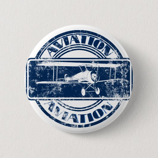 Retro Luftfahrt-Kunst Button (Vorderseite)