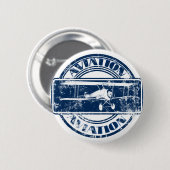 Retro Luftfahrt-Kunst Button (Vorne & Hinten)