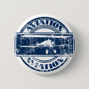 Retro Luftfahrt-Kunst Button