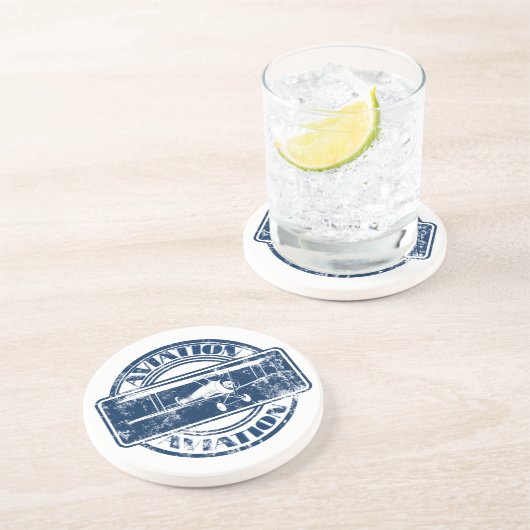 Retro Luftfahrt-Kunst Untersetzer (Seite)