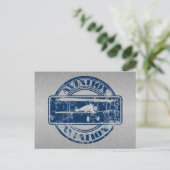 Retro-Luftfahrtkunst Postkarte (Stehend Vorderseite)