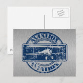 Retro-Luftfahrtkunst Postkarte (Vorne/Hinten)